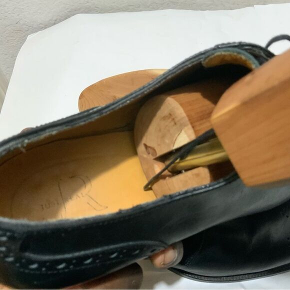 Jose Real BLACK - VERO CUOIO Italian Leather Mens Shoes size 46 lace up - Picture 12 of 16